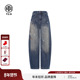 烫钻休闲弯刀阔腿显瘦牛仔裤 TCH2025冬新款 百搭时尚 女T75D20E1125