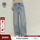 TCH百搭时尚 T75D20E1170 新款 烫钻弯刀阔腿显瘦牛仔裤 女2025冬季