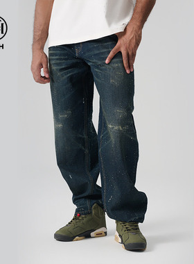 TCH 轻奢潮牌2025春季新款时尚宽松潮流休闲牛仔裤T72A208003