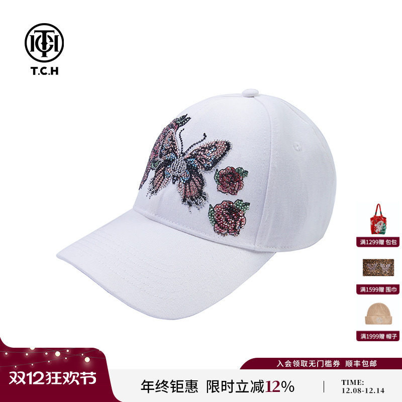 TCH男女同款烫钻棒球帽
