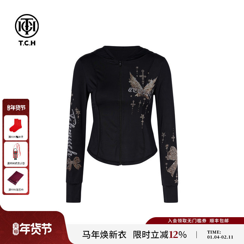TCH私服烫钻时尚休闲修身夏季轻薄百防晒服外套上衣女T75B27E5017,女装/女士精品,时尚防晒服,淘宝优惠券,粉丝福利购,淘宝优惠卷