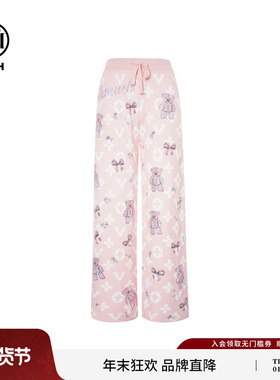 TCH2025冬季新款百搭时尚烫钻软糯慵风懒宽松休闲裤女T75D20E1268