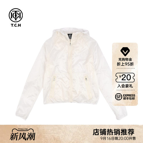 TCH轻奢夏季新款烫钻百搭连帽外套男女同款T72B276010