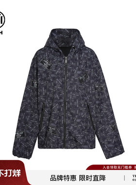 TCH轻奢时尚字母印花潮牌宽松连帽夹克外套男女同款T75C27E9001