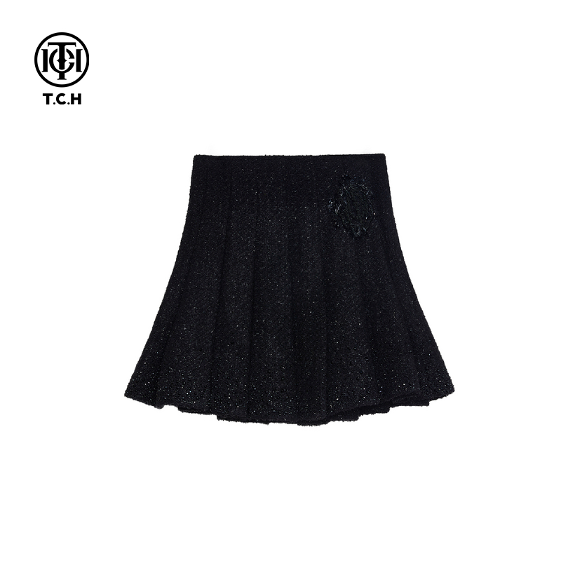TCH2024秋季新款潮牌百搭个性百褶裙短裙女T72C226017