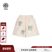 TCH私服烫钻时尚 T75B21E5005 新款 淑女百搭潮流宽松短裤 女25夏季