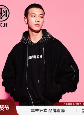 TCH/轻奢潮牌外套秋冬烫钻时尚棒球服加厚夹克男T69D166032