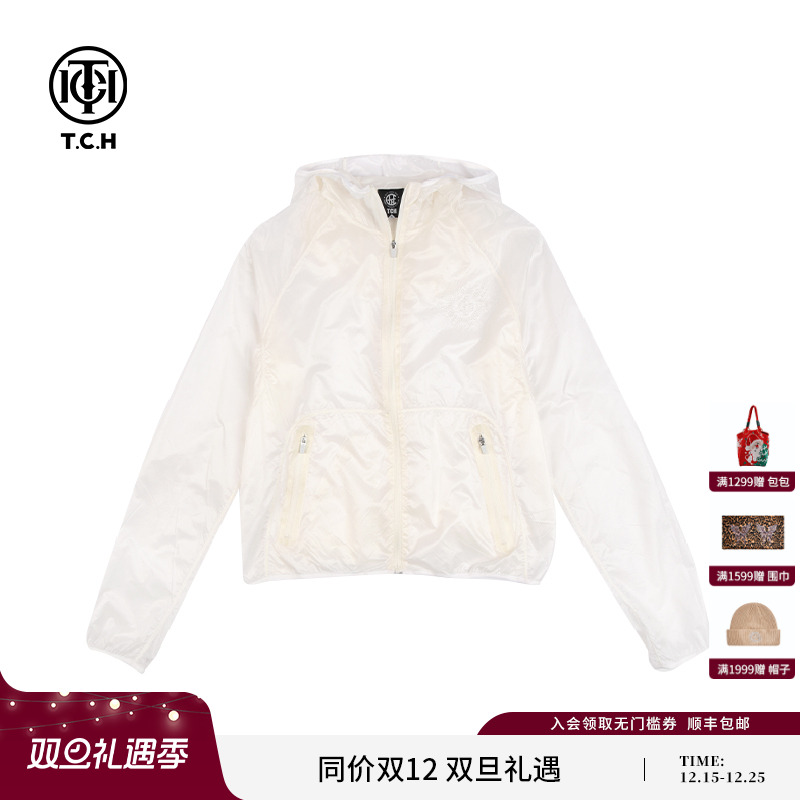 TCH 轻奢2024夏季新款烫钻百搭连帽外套男女同款T72B276010
