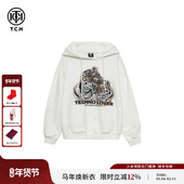 TCH 连帽卫衣T69B128001 烫钻男女情侣款 轻奢潮牌冬季 新款