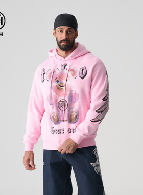 TCH 轻奢2025春季新款宽松烫钻连帽卫衣帽衫经典系列T72A126011