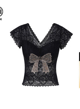 TCH2026春夏新款烫钻蕾丝辣妹性感内搭背心T78A03E5001