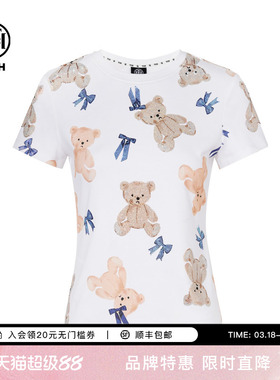 TCH轻奢小熊烫钻街头设计感休闲短袖T恤女25秋季新款T75C10E9008