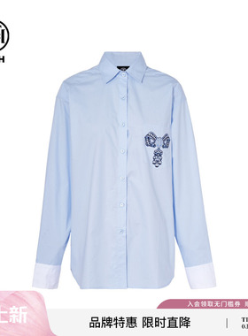 TCH轻奢潮牌烫钻宽松休闲百搭长袖衬衫上衣25秋季新款T75C13E9009