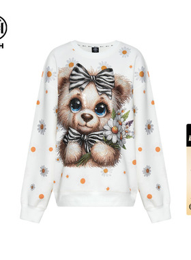 TCH烫钻2026春夏新款潮牌百搭减龄圆领卫衣男女同款T75C11E9023