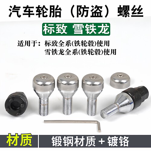 雪铁龙专用轮胎防盗螺丝圣饰达DS
