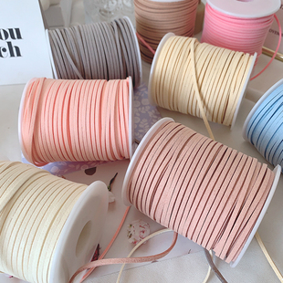 3mm韩国鹿皮绒带麂皮绒绳细丝带皮绳DIY手工花束包装蛋糕礼品织带