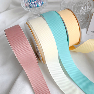 2.5cm织带加密双面罗纹带婚礼蝴蝶结高端礼品包装 缎带丝带diy材料