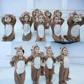 元 旦小熊演出服幼儿园动物演出服熊出没卡通狗熊衣服棕熊表演服装