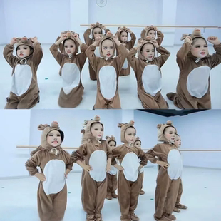 六一小熊演出服幼儿园动物演出服熊出没卡通狗熊衣服棕熊表演服装