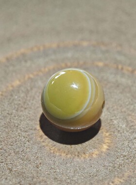 天然黄色缠丝玛瑙圆珠散珠