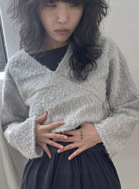 六1125韩国正品the-epel-17829 针织衫区通勤流行纯色英伦正品