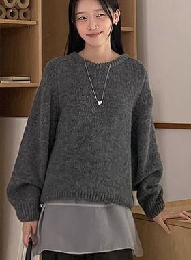 六1125韩国正品alit-tle-b--18055 针织衫区通勤流行纯色英伦正品