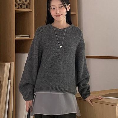 六1125韩国正品alit-tle-b--18055 针织衫区通勤流行纯色英伦正品