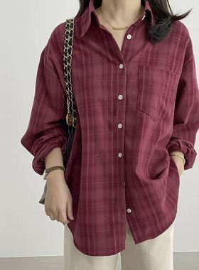 六1125韩国正品run-o-16944 衬衫区韩版简洁可爱都市冬季复古正品