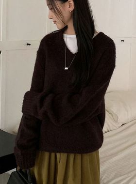 六1125韩国正品alit-tle-b--18320 针织衫区别致韩版简洁可爱都市