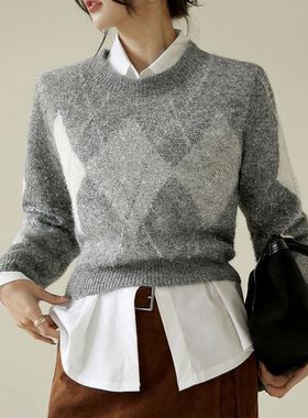 六1125韩国正品dab-agirl86095 针织衫区瑞丽新款浪漫直邮高端