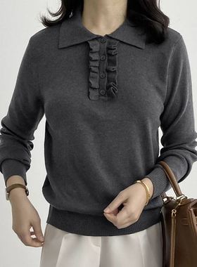 六1125韩国正品run-o-16871 针织衫区直邮潮流甜美学院春冬简约