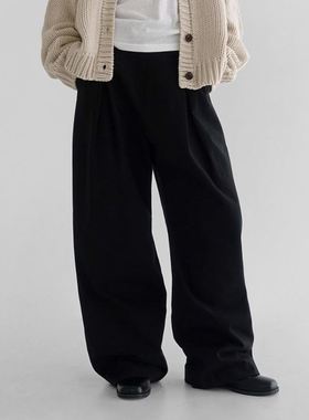 六1125韩国正品maen-ique-9044 裤子区风格春季清新通勤端庄纯色