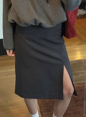 六1125韩国正品43117 半身裙区春季清新通勤端庄纯色时装正品舒适