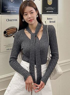 六1125韩国正品vivarub-y38668 针织衫区冬款瑞丽新款浪漫直邮