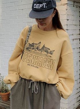 六1125韩国正品han-aun-n-i-190449 卫衣区直邮魅力人气洋气春季