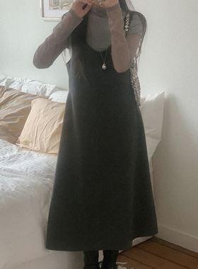 六1125韩国正品heylady-18262 连衣裙区端庄纯色时装正品舒适冬款