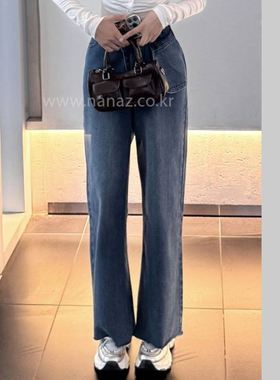 六1125韩国正品j-un-gmadam--20813 牛仔裤区清新通勤端庄纯色