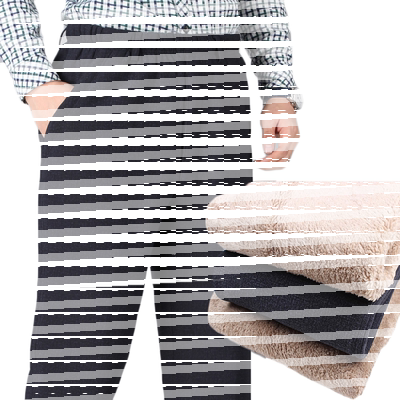 长裤男士冬季加绒加厚羊羔绒棉裤