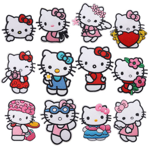 HelloKitty纯棉短袖布贴