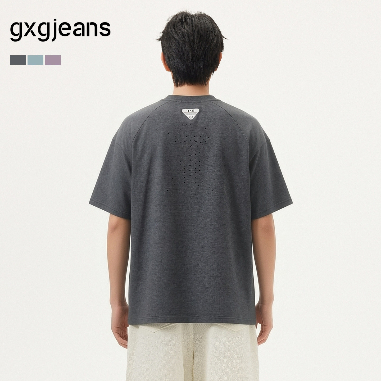 gxgjeans男装 多色运动休闲户外宽松圆领短袖T恤薄款 26夏新品