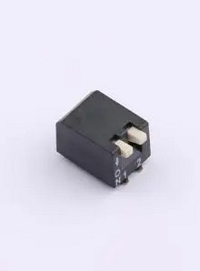DSPV-02-LS-GET 2.54mm间距 2位 琴键式贴片侧拨 黑色 拨码开关 S