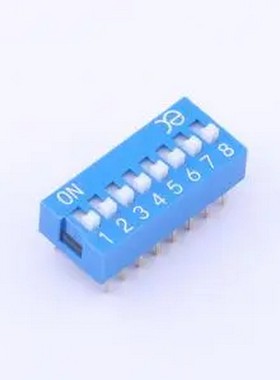 DSWB08LHGETB 蓝色宽体 8位顶拨插件拨码开关 插件 拨码开关