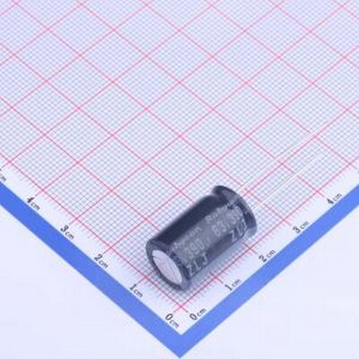 63ZLJ390M12.5X20 直插铝电解电容 390uF ±20% 63V 插件,D12.5xL