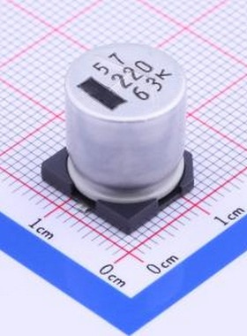 63CE220KX+D 贴片型铝电解电容 220uF 63V SMD,D12.5xL13.5mm