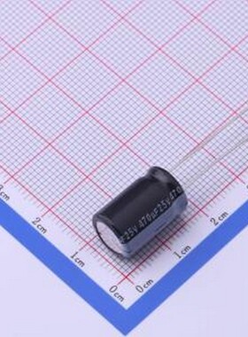 RGA471M1EBK-1016 直插铝电解电容 470uF ±20% 25V 插件,D10xL16