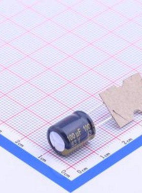 EEUFC1J101B 直插铝电解电容 100uF ±20% 63V 插件,D10xL12.5mm
