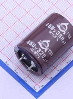 TDA450V330M30*40 牛角型电解电容 330uF ±20% 450V 插件,D30xL4
