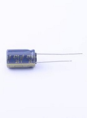 EEUFC1E471 直插铝电解电容 470uF ±20% 25V 插件,D10xL16mm