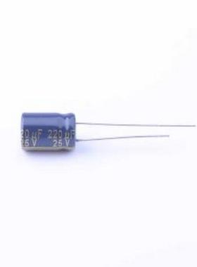 EEUFC1E221 直插铝电解电容 220uF ±20% 25V 插件,D8xL11.5mm