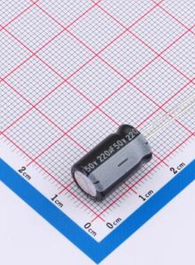 RGA221M1HBK-1016 直插铝电解电容 220uF ±20% 50V 插件,D10xL16
